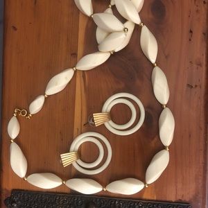 Vintage Trifari necklace and earrings.
